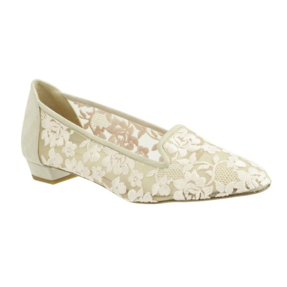 Ron White Helene Embroidered Lace Flats Vintage Inspired Retro Wedding Bridal - Picture 9 of 9